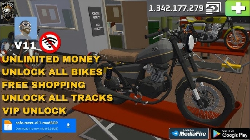 Dowload Cafe Racer MOD APK (Unlimited Money & Unlocked Bikes) v24 Fitur Cafe Racer MOD APK
