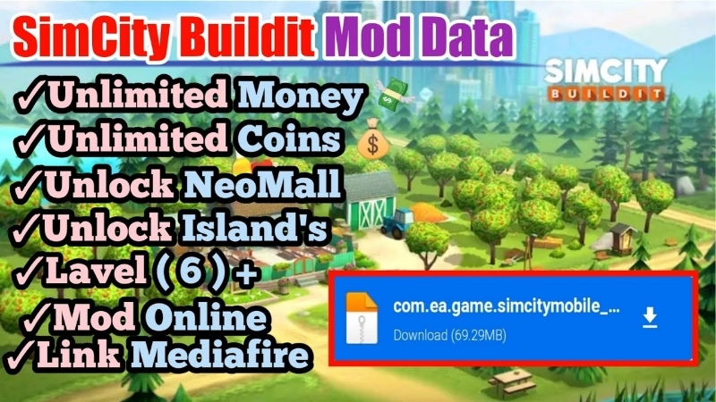 Dowload Simcity Buildit Mod APK (Unlimited All) V1.78.1.13772656 Terbaru Fitur MOD SimCity BuildIt MOD APK